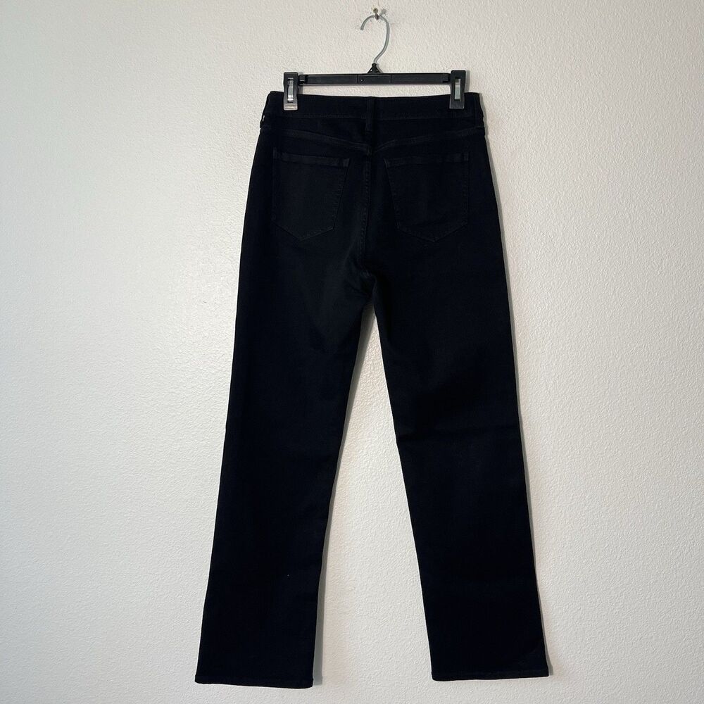 NEW Quince Bella Stretch High Rise Straight Jeans In Black Size 29 Ankle Length - Picture 7 of 9